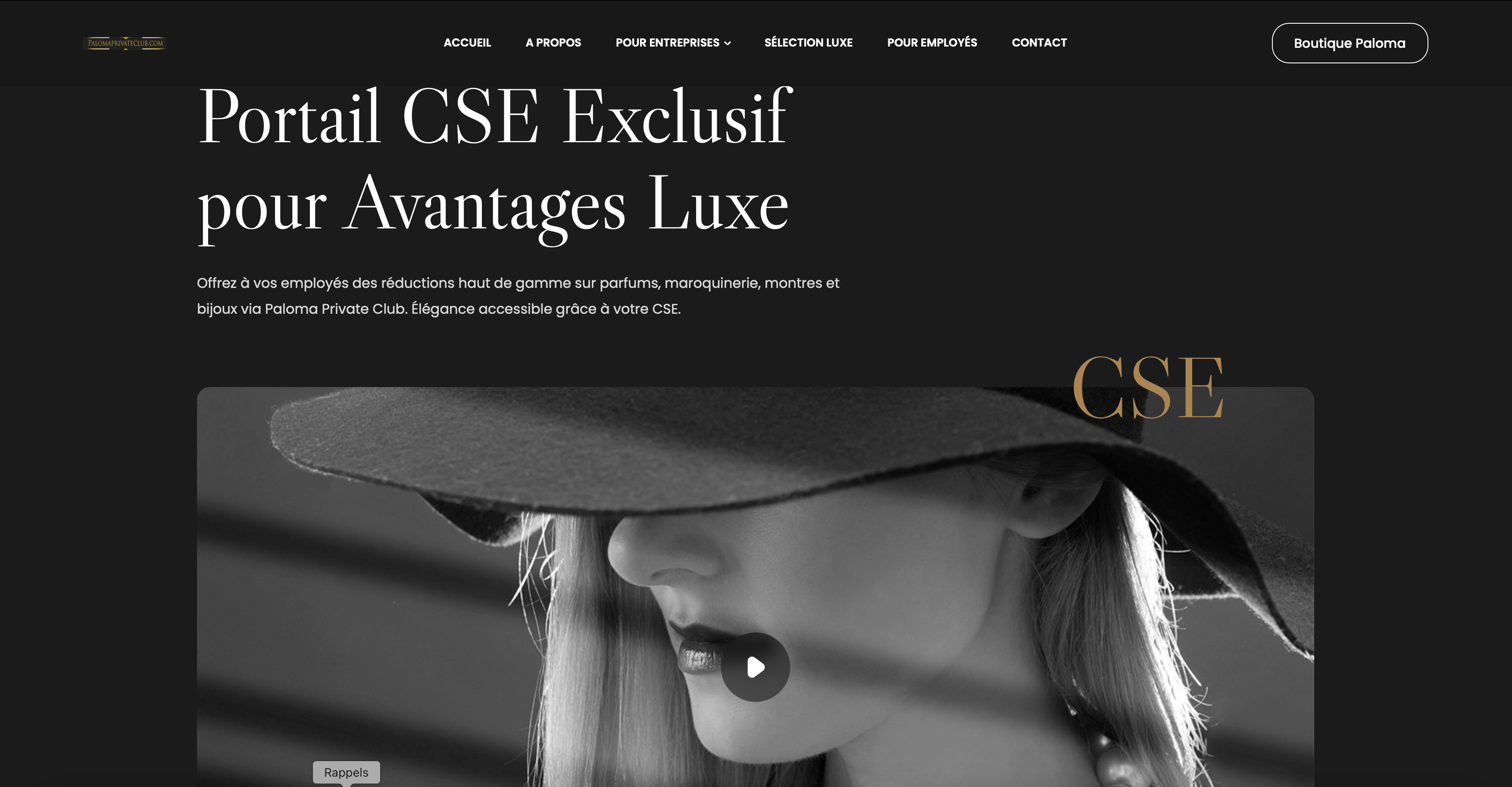 CSE D'ENTREPRISE PALOMA PRIVATE CLUB