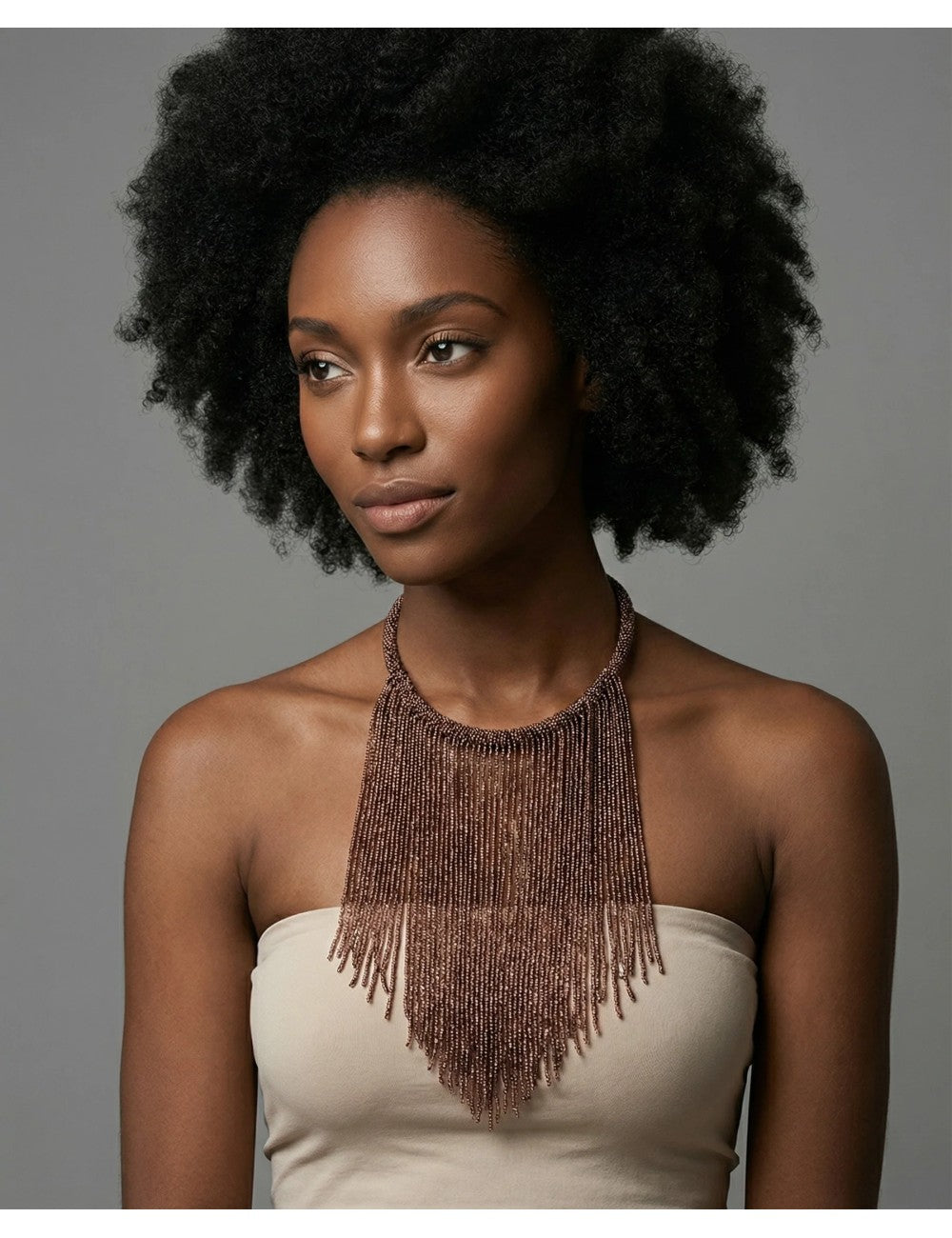 BRUNELLO CUCINELLI COLLIER BRUNELLO CUCINELLI BEADED FRINGE