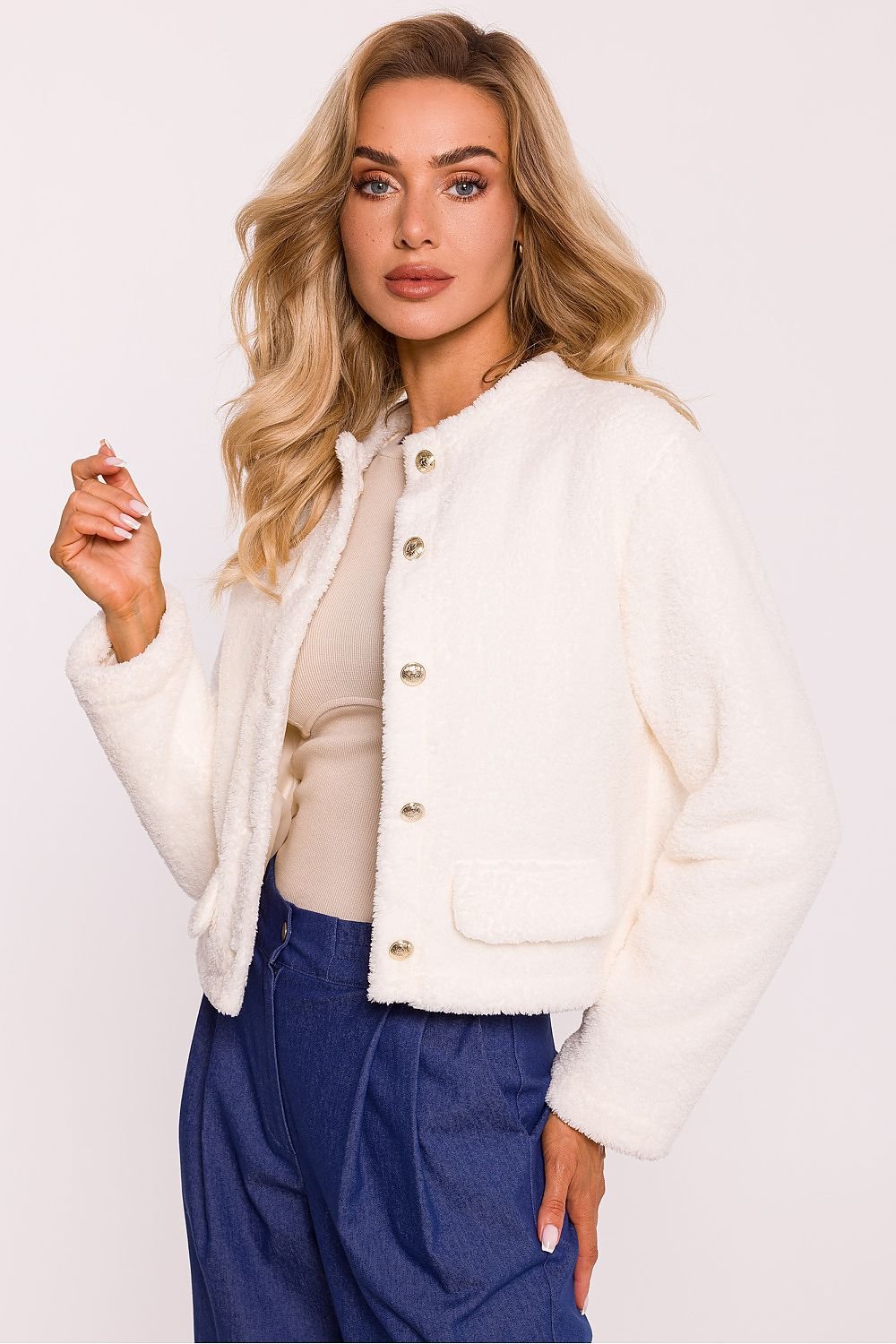 Veste courte en tissu doux  Alessa
